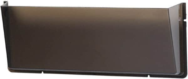 Deflect-o - 17-1/2" Wide x 6-1/2" High x 3" Deep Plastic Wall File - 1 Compartment, Smoke - Exact Tooling