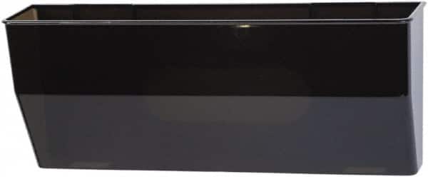 Deflect-o - 15" Wide x 6-3/8" High x 3" Deep Plastic Wall File - 1 Compartment, Smoke - Exact Tooling