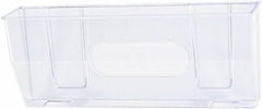Deflect-o - 15" Wide x 6-3/8" High x 3" Deep Plastic Wall File - 1 Compartment, Clear - Exact Tooling