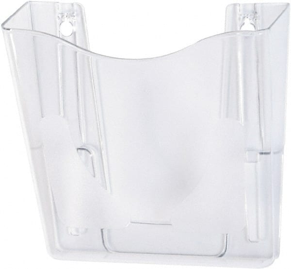 Deflect-o - 10-1/4" Wide x 10" High x 4" Deep Plastic Wall File - 1 Compartment, Clear - Exact Tooling