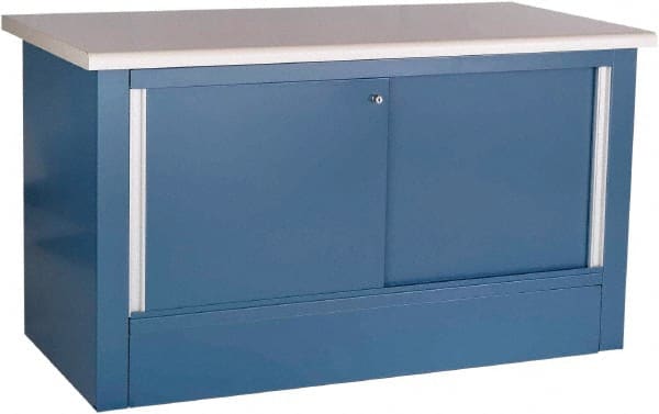 Rousseau Metal - 60 Wide x 30" Deep x 34" High, Plastic Laminate Workbench - Fixed Legs - Exact Tooling