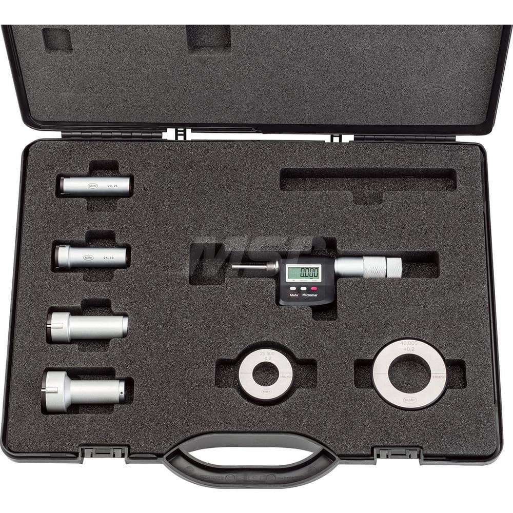 Mahr - Mechanical Inside Micrometer Sets; Minimum Measurement (Inch): 2 ; Minimum Measurement (mm): 50 ; Minimum Measurement (Decimal Inch): 2 ; Maximum Measurement (Inch): 4 ; Maximum Measurement (Decimal Inch): 4 ; Maximum Measurement (mm): 100 - Exact Tooling