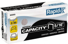 Rapid - 5/16" Leg Length, Galvanized Steel Staplers-Full Strip Desktop Staples - 50 Sheet Capacity, For Use with Rapid S50 High-Capacity SuperFlatClinch Half Strip Desktop Stapler, K1 Pliers, K2 & R90E - Exact Tooling