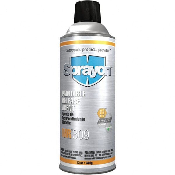 Sprayon - 12 Ounce Aerosol Can, Clear, General Purpose Mold Release - Silicone Composition - Exact Tooling