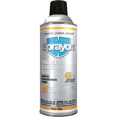 Sprayon - 12 Ounce Aerosol Can, Clear, General Purpose Mold Release - Silicone Composition - Exact Tooling