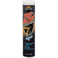 Tri-Flow - 14 oz Cartridge Synthetic High Temperature Grease - Translucent White, Food Grade & High Temperature, 400°F Max Temp, NLGIG 2, - Exact Tooling