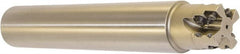 Millstar - 1-1/2" Cut Diam, 1.58" Max Depth, 1-1/2" Shank Diam, Cylindrical Shank Indexable High-Feed End Mill - Screw Holding Method, HFCI-1204 Insert, HFSS Toolholder, Through Coolant - Exact Tooling