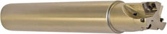 Millstar - 1" Cut Diam, 1.58" Max Depth, 1" Shank Diam, Cylindrical Shank Indexable High-Feed End Mill - Screw Holding Method, HFCI-09T3 Insert, HFSS Toolholder, Through Coolant - Exact Tooling