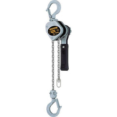 Harrington Hoist - 500 Lb Capacity, 5' Lift Height, Chain Mini Lever Manual Hoist - Exact Tooling