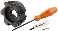 Kennametal - 4" Cut Diam, 1-1/2" Arbor Hole, 3.23mm Max Depth of Cut, 45° Indexable Chamfer & Angle Face Mill - 6 Inserts, HNGJ 0604... Insert, Right Hand Cut, 6 Flutes, Through Coolant, Series Dodeka Mini - Exact Tooling