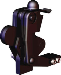 De-Sta-Co - 2,473 Lb Holding Capacity, Vertical Handle, Manual Hold Down Toggle Clamp - 200° Bar Opening, Weldable Base, Oxide Finish, Forged Alloy Steel - Exact Tooling