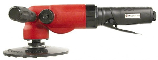 Universal Tool - 7" Wheel Diam, 7,500 RPM, Pneumatic Angle & Disc Grinder - 5/8-11 Spindle, 28 CFM, Side Exhaust - Exact Tooling