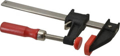 Bessey - 6" Capacity, 2-1/2" Throat Depth Cast Iron Bar Clamp - 600 Lb Clamping Pressure, 10" OAL - Exact Tooling