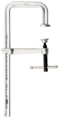 Bessey - 4-3/4" Deep Throat, 8" Max Capacity, Step Over Sliding Arm Clamp - 880 Lb Clamping Pressure, 5/8" Spindle Diam - Exact Tooling