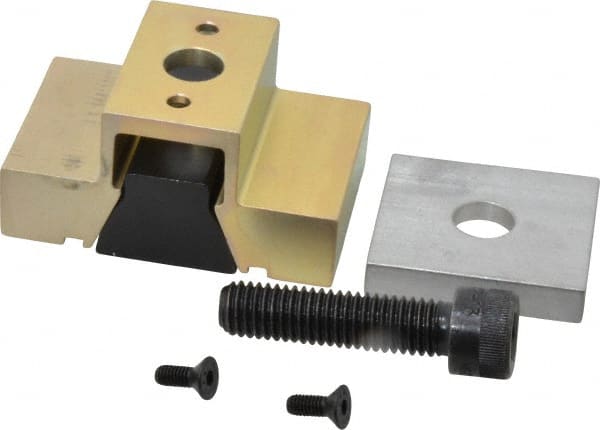 Mitee-Bite - 3,500 Lb Holding Force Single T-Slot Machinable Wedge Clamp - 3" Wide x 1.215" Deep x 1-1/2" High Base, 28.3 Lb/Ft Torque, 1/2-13 Screw Thread - Exact Tooling