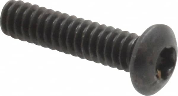Camcar - #4-40 UNC Torx Plus Drive, Button Screw - Alloy Steel, Black Oxide Finish, Fully Threaded, 1/2" Length Under Head - Exact Tooling