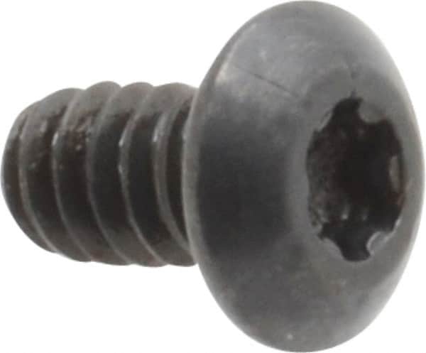 Camcar - #6-32 UNC Torx Plus Drive, Button Screw - Alloy Steel, Black Oxide Finish, Fully Threaded, 1/4" Length Under Head - Exact Tooling