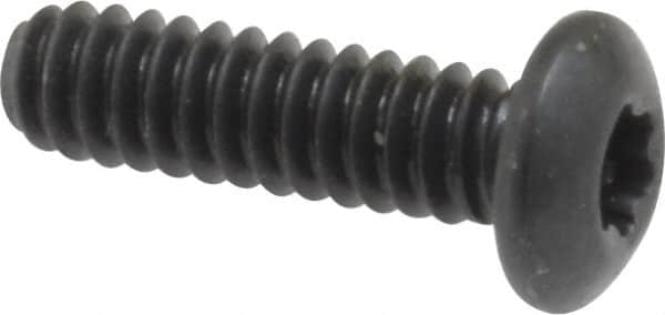 Camcar - #6-32 UNC Torx Plus Drive, Button Screw - Alloy Steel, Black Oxide Finish, Fully Threaded, 1/2" Length Under Head - Exact Tooling