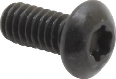 Camcar - #8-32 UNC Torx Plus Drive, Button Screw - Alloy Steel, Black Oxide Finish, Fully Threaded, 3/8" Length Under Head - Exact Tooling