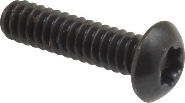Camcar - #10-24 UNC Torx Plus Drive, Button Screw - Alloy Steel, Black Oxide Finish, Fully Threaded, 3/4" Length Under Head - Exact Tooling