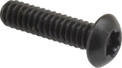 Camcar - #10-24 UNC Torx Plus Drive, Button Screw - Alloy Steel, Black Oxide Finish, Fully Threaded, 3/4" Length Under Head - Exact Tooling