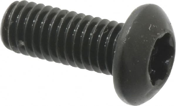 Camcar - #10-32 UNF Torx Plus Drive, Button Screw - Alloy Steel, Black Oxide Finish, Fully Threaded, 1/2" Length Under Head - Exact Tooling