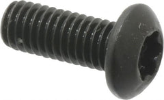 Camcar - #10-32 UNF Torx Plus Drive, Button Screw - Alloy Steel, Black Oxide Finish, Fully Threaded, 1/2" Length Under Head - Exact Tooling