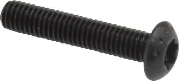 Camcar - #10-32 UNF Torx Plus Drive, Button Screw - Alloy Steel, Black Oxide Finish, Fully Threaded, 1" Length Under Head - Exact Tooling