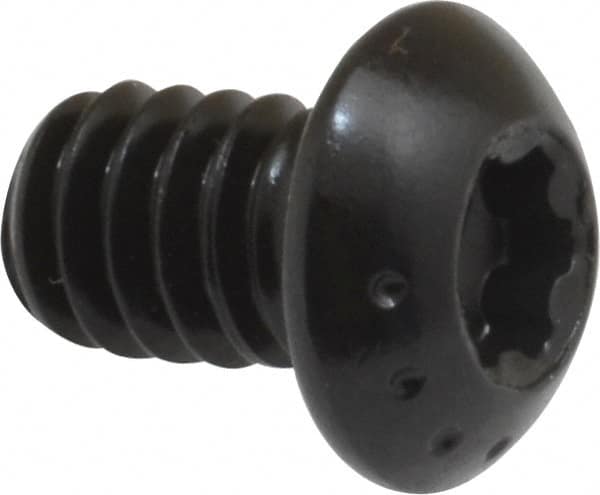 Camcar - 1/4-20 UNC Torx Plus Drive, Button Screw - Alloy Steel, Black Oxide Finish, Fully Threaded, 3/8" Length Under Head - Exact Tooling
