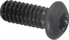 Camcar - 1/4-20 UNC Torx Plus Drive, Button Screw - Alloy Steel, Black Oxide Finish, Fully Threaded, 5/8" Length Under Head - Exact Tooling