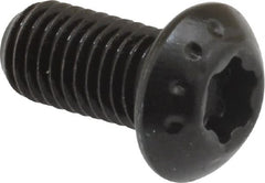 Camcar - 1/4-28 UNF Torx Plus Drive, Button Screw - Alloy Steel, Black Oxide Finish, Fully Threaded, 1/2" Length Under Head - Exact Tooling