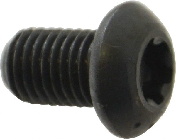 Camcar - 5/16-24 UNF Torx Plus Drive, Button Screw - Alloy Steel, Black Oxide Finish, Fully Threaded, 1/2" Length Under Head - Exact Tooling