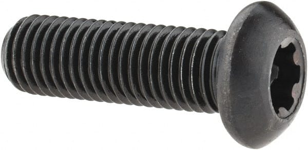 Camcar - 5/16-24 UNF Torx Plus Drive, Button Screw - Alloy Steel, Black Oxide Finish, Fully Threaded, 1" Length Under Head - Exact Tooling