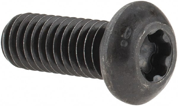 Camcar - 3/8-16 UNC Torx Plus Drive, Button Screw - Alloy Steel, Black Oxide Finish, Fully Threaded, 1" Length Under Head - Exact Tooling