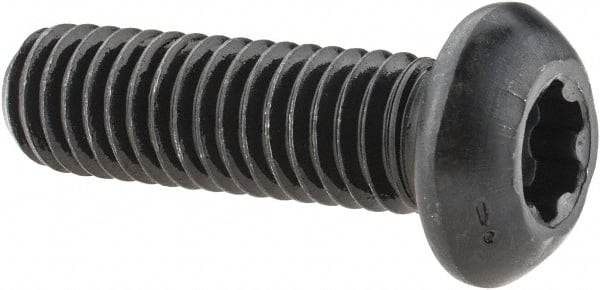 Camcar - 3/8-16 UNC Torx Plus Drive, Button Screw - Alloy Steel, Black Oxide Finish, Fully Threaded, 1-1/4" Length Under Head - Exact Tooling