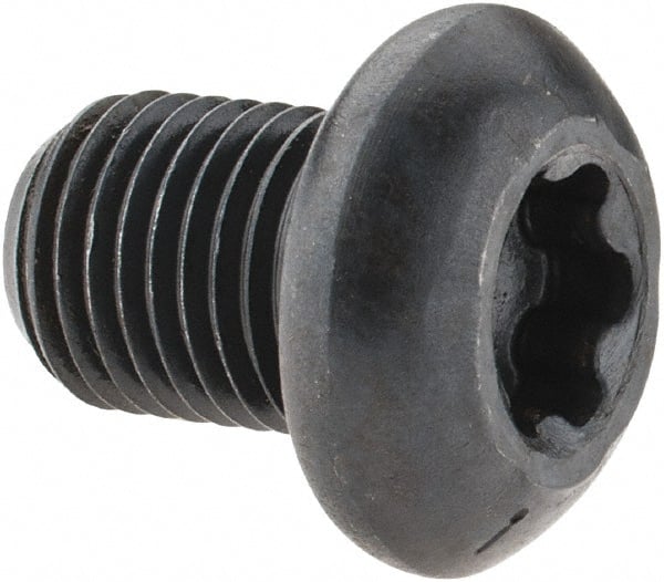 Camcar - 3/8-24 UNF Torx Plus Drive, Button Screw - Alloy Steel, Black Oxide Finish, Fully Threaded, 1/2" Length Under Head - Exact Tooling