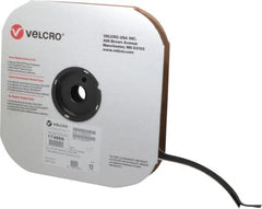 VELCRO Brand - 1" Wide x 10 Yd Long Adhesive Backed Hook Roll - Continuous Roll, Black - Exact Tooling