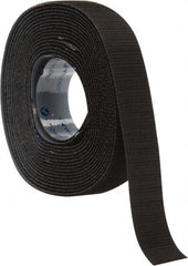 VELCRO Brand - 1" Wide x 5 Yd Long Adhesive Backed Hook Roll - Continuous Roll, Black - Exact Tooling