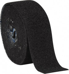 VELCRO Brand - 2" Wide x 5 Yd Long Adhesive Backed Loop Roll - Continuous Roll, Black - Exact Tooling