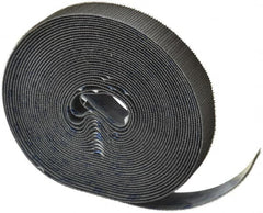 VELCRO Brand - 1" Wide x 10 Yd Long Adhesive Backed Hook & Loop Roll - Continuous Roll, Black - Exact Tooling
