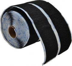 VELCRO Brand - 2" Wide x 5 Yd Long Adhesive Backed Hook & Loop Roll - Continuous Roll, Black - Exact Tooling