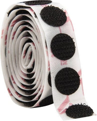 VELCRO Brand - 100 Piece 1/2" Wide Adhesive Backed Hook Dots - Packaged Pieces, Black - Exact Tooling