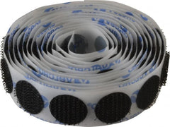 VELCRO Brand - 100 Piece 5/8" Wide Adhesive Backed Hook Dots - Packaged Pieces, Black - Exact Tooling