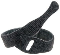 VELCRO Brand - 10 Piece 3/4" Wide x 8" Piece Length, Self Fastening Tie/Strap Hook & Loop Strap - Perforated/Pieces Roll, Black - Exact Tooling
