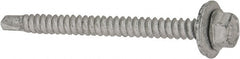 Elco - #12-14, Hex Washer Head, Hex Drive, 2-1/2" Length Under Head, #3 Point, Self Drilling Screw - Steel - Exact Tooling