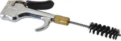 Coilhose Pneumatics - 150 Max psi Brush Tip Thumb Lever Blow Gun - 1/4 NPT, 4-1/2" Tube Length, Zinc Body, Brass Tip, Nylon Brush - Exact Tooling