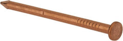 Made in USA - 6D, 11 Gauge, 2" OAL Common Nails - Smooth Shank, Copper - Exact Tooling