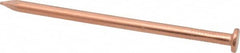 Made in USA - 20D, 6 Gauge, 4" OAL Common Nails - Smooth Shank, Copper - Exact Tooling