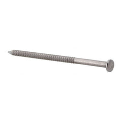 Made in USA - 16D, 8 Gauge, 3-1/2" OAL Common Nails - Ring Shank, 18-8 Stainless Steel - Exact Tooling
