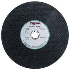 Makita - 14" Cutoff Wheel - 1/8" Thick, 1" Arbor, 5,000 Max RPM, Use with Gas Powered Saws - Exact Tooling